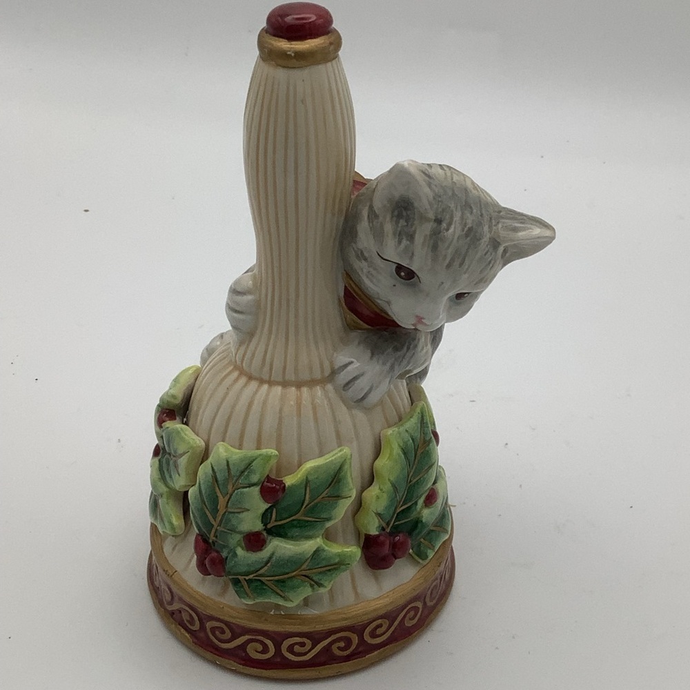 Vintage Fitz and Floyd Kitty Christmas Bell
